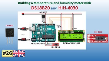 How to make a thermo hygrometer with the DS18B20 and HIH 4030