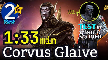 6* Rank-2 Corvus Glaive 1:33 min [no boost] Test in ROL #mcoc