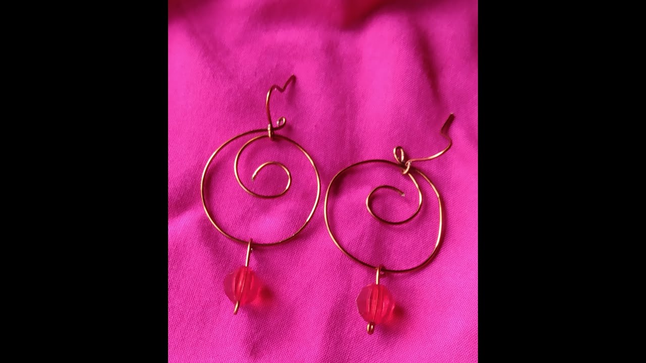 How to make copper wire earrings? তামার তারের তৈরি কানের দুল ৪ YouTube