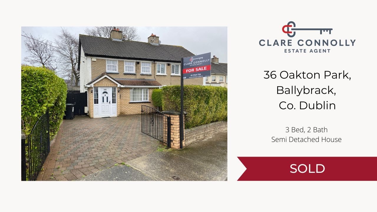36 Oakton Park, Ballybrack, Co. Dublin Three Bed, Two Bath Semi D For