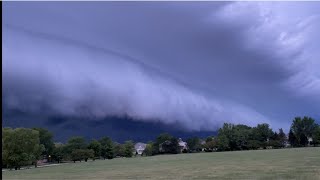**UNCUT!!** Severe Thunderstorm Warning for Libertyville Illinois! EPIC SHELF CLOUD!! 08/24/2021 4K