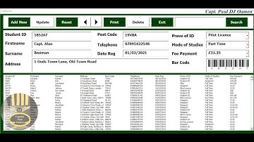 How  to Create Student Record Data Entry Form With a Search Function in Excel - Full Tutorial