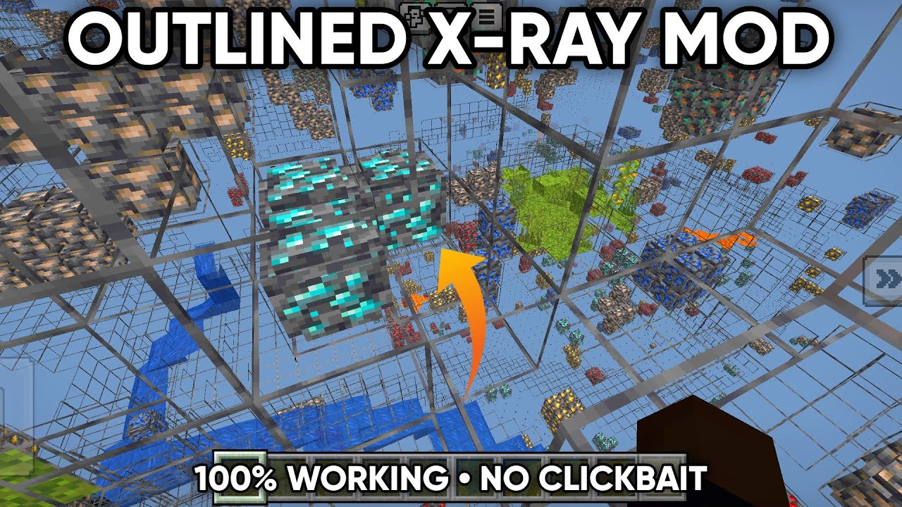 Outlined X-Ray Mod for Minecraft PE 1.21.120+ 🔥 - YouTube