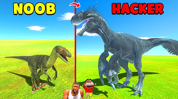 Upgrading NOOB DEINONYCHUS into HACKER in Animal Revolt Battle Simulator with CHOP FRANKLIN SHINCHAN