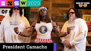 PRESIDENT CAMACHO (Not Terry Crews) Arrives From Idiocracy For 2024 Run | SXSW
