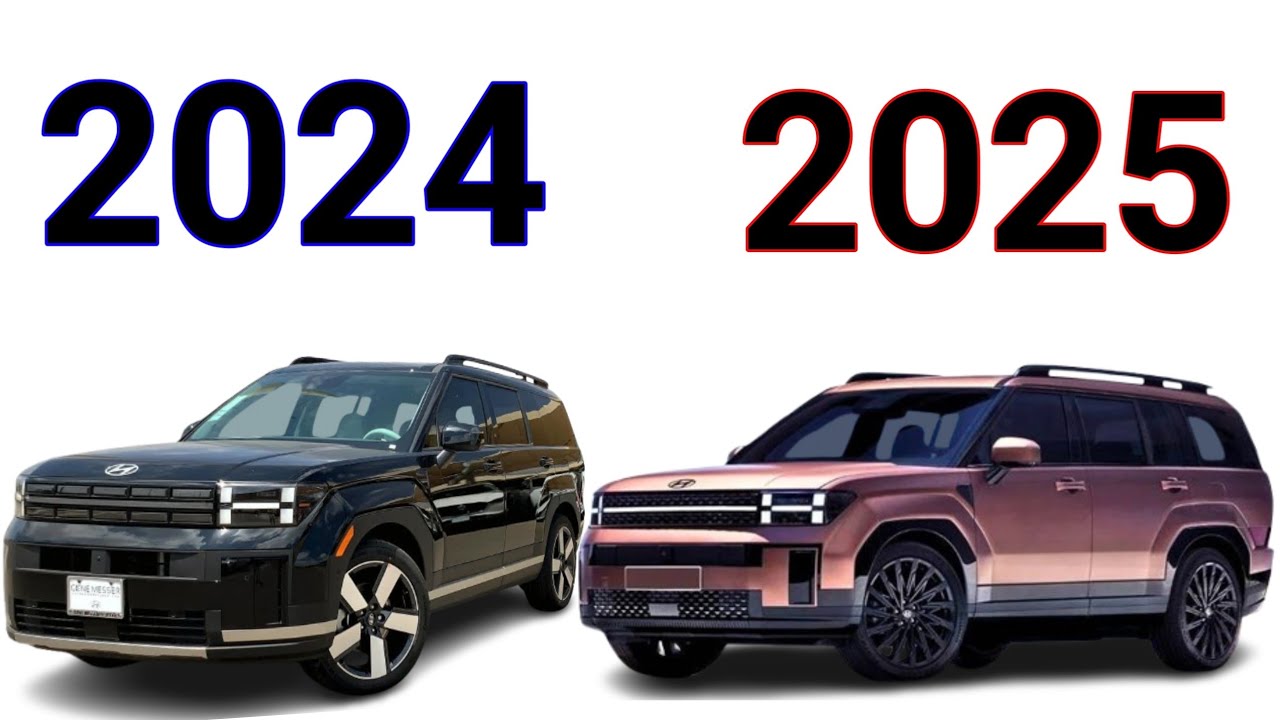 New Hyundai Santa Fe 2025 vs 2024 | 12 Features Detailed Comparison ...