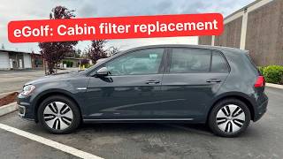2014-2020 Volkswagen e-Golf cabin filter location and replacement
