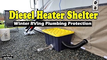 *Updated* DIY Diesel Heater Shelter for Winter RV Skirting