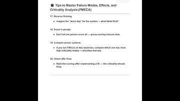 58 - Tips to Master Failure Modes, Effects, and Criticality Analysis FMECA