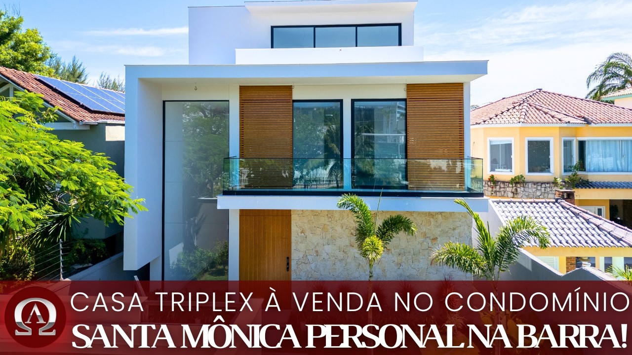 CASA TRIPLEX à venda no condomínio SANTA MÔNICA PERSONAL na BARRA DA TIJUCA no Rio de Janeiro/RJ!