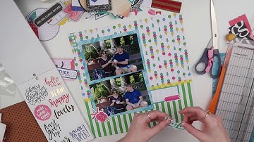 Woohoo, Sunshine & Ice Cream! // 12x12 Multi Photo Layout Process - HTKAKWS