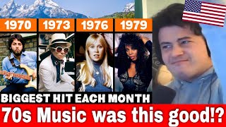 Reacting to the Most Popular Song Each Month in the 70s