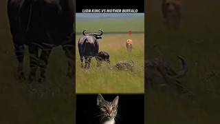 Mother Buffalo Protects Her Calf From Lion King #wildlife #shorts #lion #animals