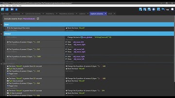 GDevelop - Basic Options page in one scene for GDevelop 5