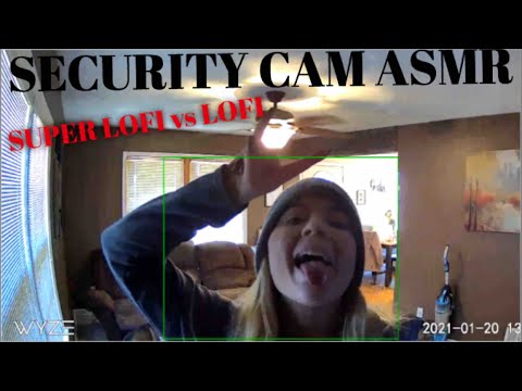ASMR: SUPER lofi vs regular lofi (security camera camera tapping)