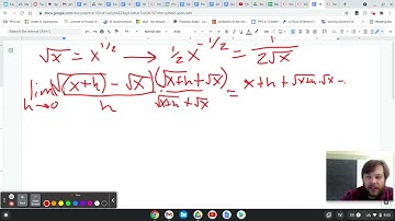 Square Root Derivative from First Principles