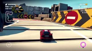 Table Top Racing: World Tour, Fauxrarri Elimination race on Junk in da Trunk. 1st place screenshot 4