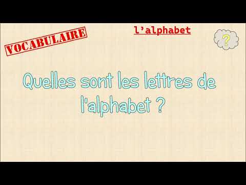 Quelles sont les lettres de l'alphabet