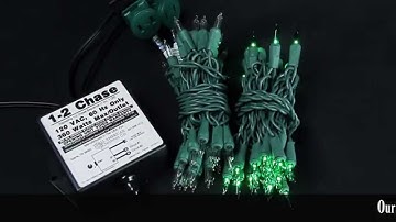 2 Circuit Chasing Christmas Light Controller Demonstration