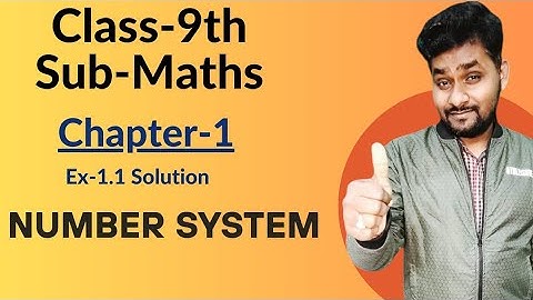 SOLUTION Number System Exercise -1.1 | Class - 9th | Maths NCERT |  by Krishna Singh