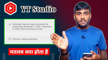 Estimated Revenue Data is Incorrect for Some Dates YT Studio || Estimated Revenue Incorrect Problem
