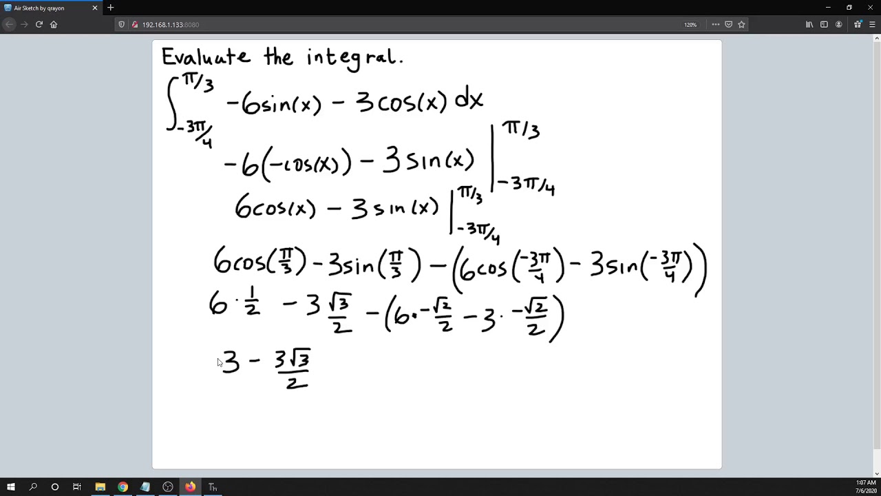 Definite Integral of Trigonometric Functions YouTube