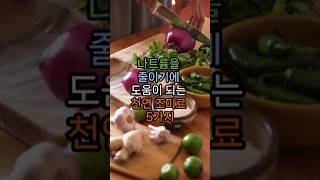 나트륨줄이기에 도움되는 천연조미료 5가지 #건강 #천연조미료 #나트륨 #건강음식