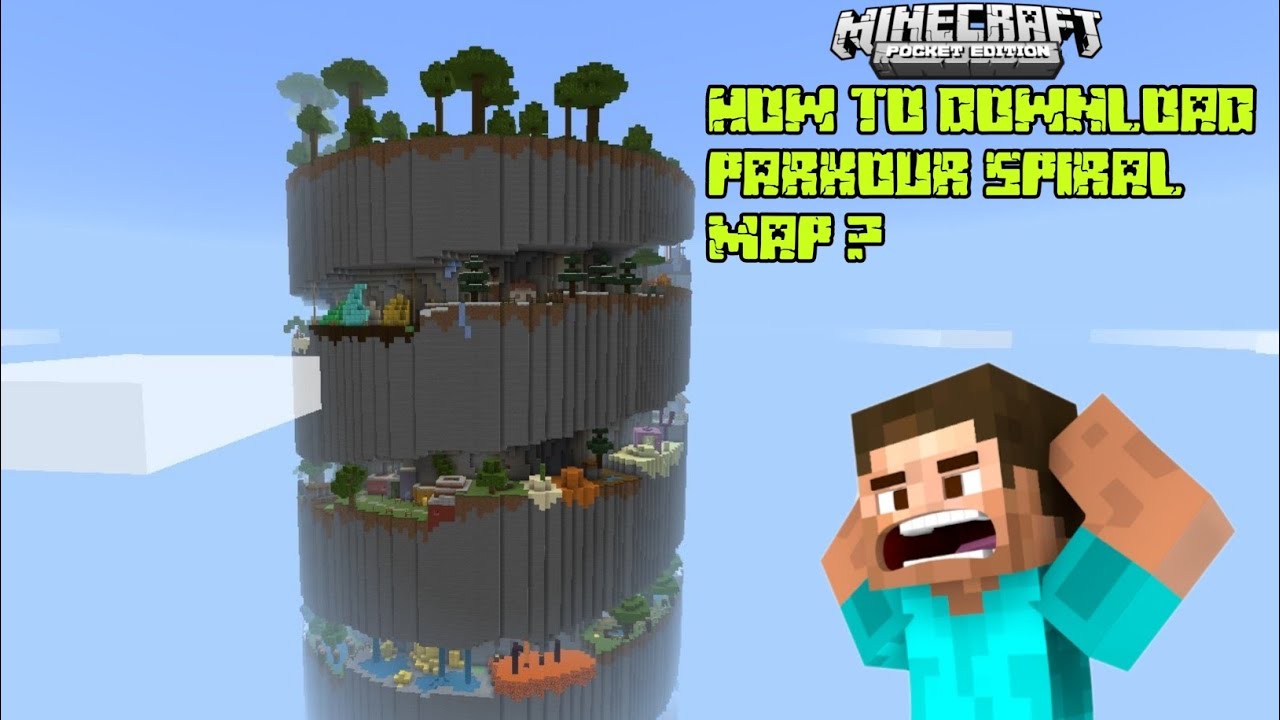 HOW TO DOWNLOAD PARKOUR SPIRAL MAP IN (POCKET EDITION) #minecraft # ...