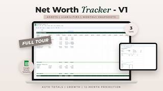 Net Worth Tracker Google Sheets Template - Track Your Wealth Growth