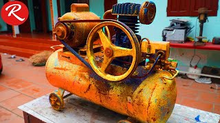 Restoration Old Air Compressor Machine -  Restore Capacity Small Air Tool