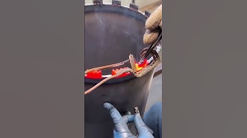 Brazing process of alloy drill bits #amazing
