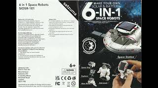 6 in 1 Space Robots Solar & Battery SIOSR 101 Instruction Manual