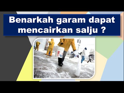 Video: Apakah garam batu baik untuk mencairkan es?