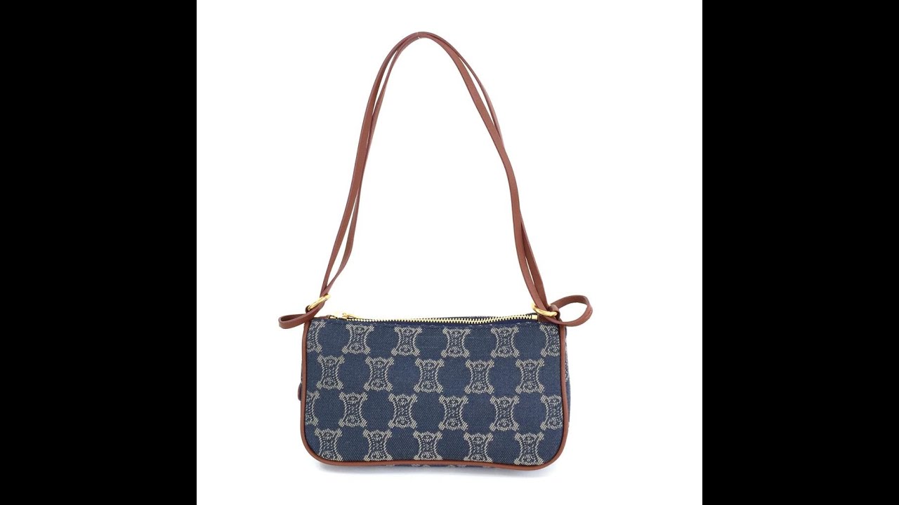 Celine Macadam Canvas Vintage Shoulder Bag