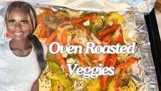 Easiest Oven Roased Vegetables - No Mess or Cleanup #vegetables #bakedvegetables #healthy
