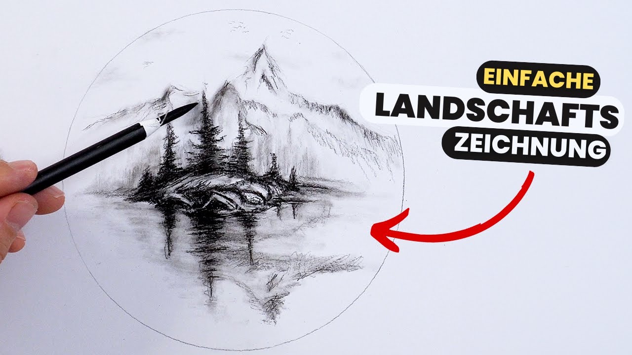  Landschaft Zeichnen für Anfänger zum Mitmachen - YouTube Bildidee 