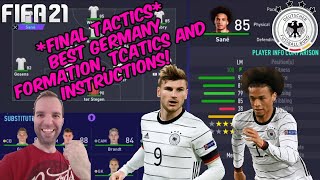 *FINAL TACTICS* FIFA 21 - BEST GERMANY Formation, Tactics and Instructions