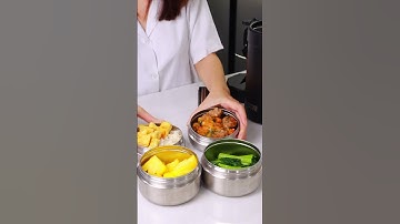 Hộp cơm giữ nhiệt văn phòng bằng inox 304 sáng bóng gồm 4 khay riêng biệt dung tích lớn 2.2 lít