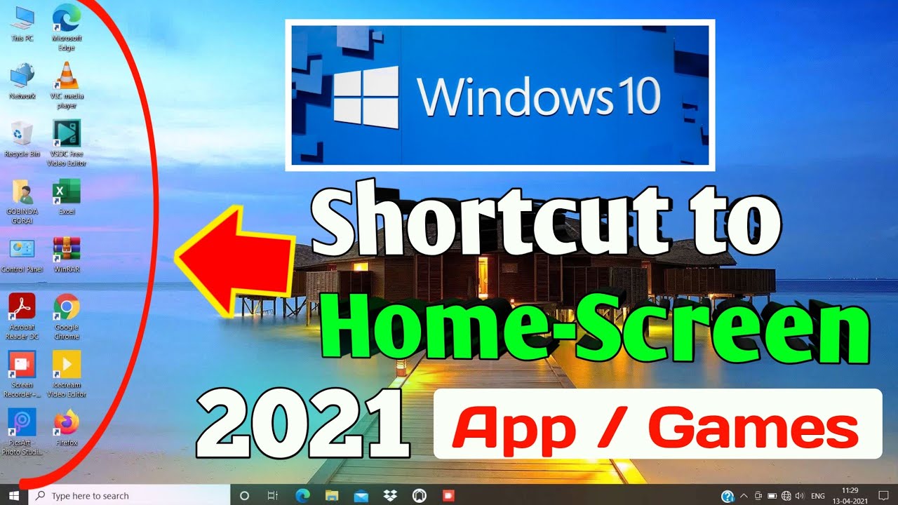 App Or Game In HomeScreen Shortcut Windows 10 2021 Latest How To
