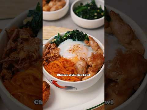 chicken rice bowl with shrimp fritters | gastrobeats