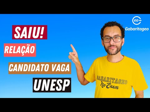 ?SAIU! Relação candidato vaga UNESP 2021 |