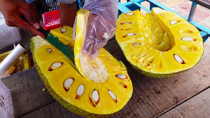 So Satisfying! Jackfruit Cutting Skills - Cambodia...