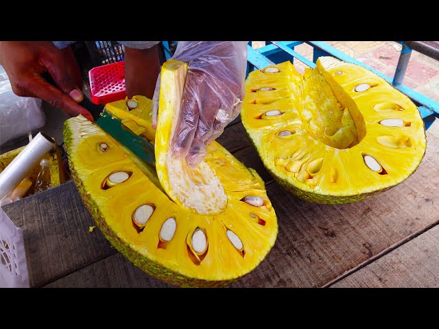 So Satisfying! Jackfruit Cutting Skills - Cambodian Street Food class=