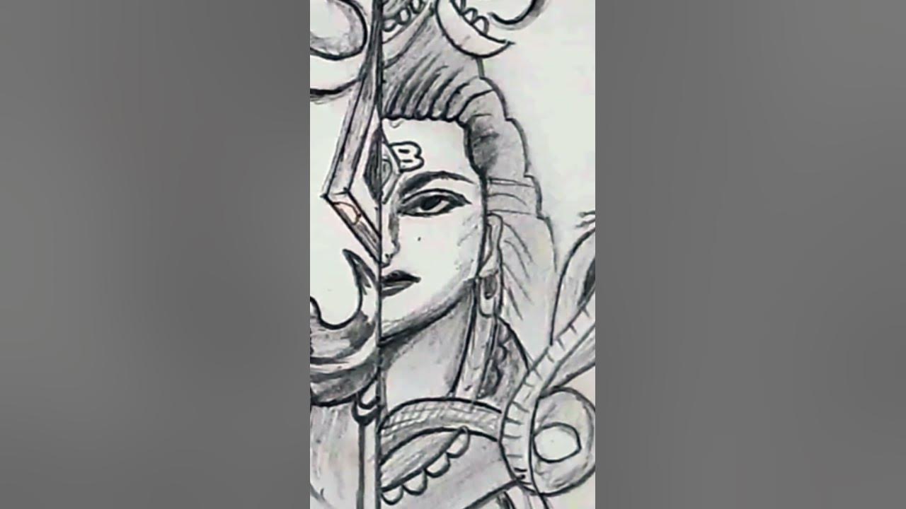 Lord shiva sketch. #drawing #ritu #onlineclasses #shorts #shiv ...