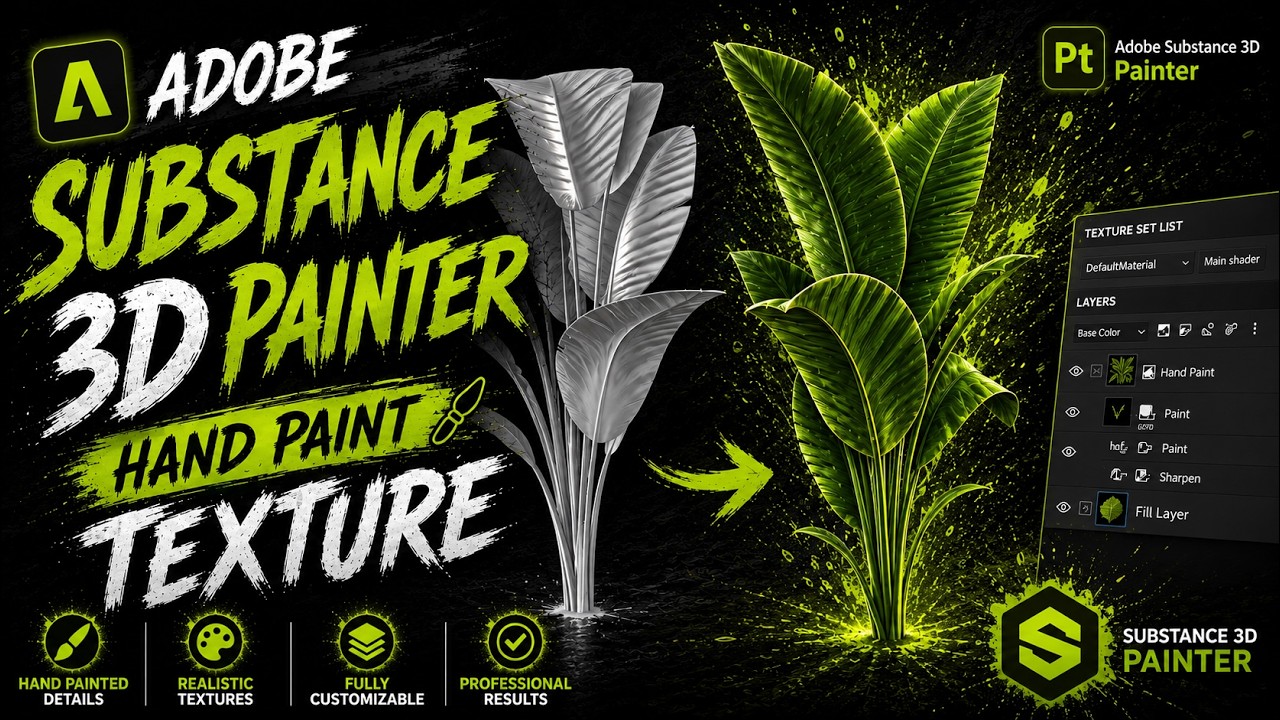 Painting stylized texture in substance painter - YouTube