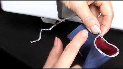 Using the Cording Foot A on a Serger to make a bow