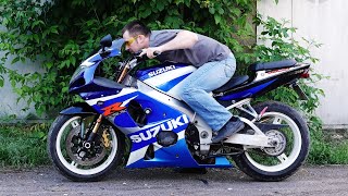 I changed the ashan bike to the Suzuki GSX R-1000 liter sport bike and fell ...