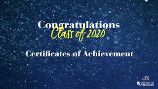 University of Aberdeen Winter Virtual Graduation Ceremony 2020 - AFG College