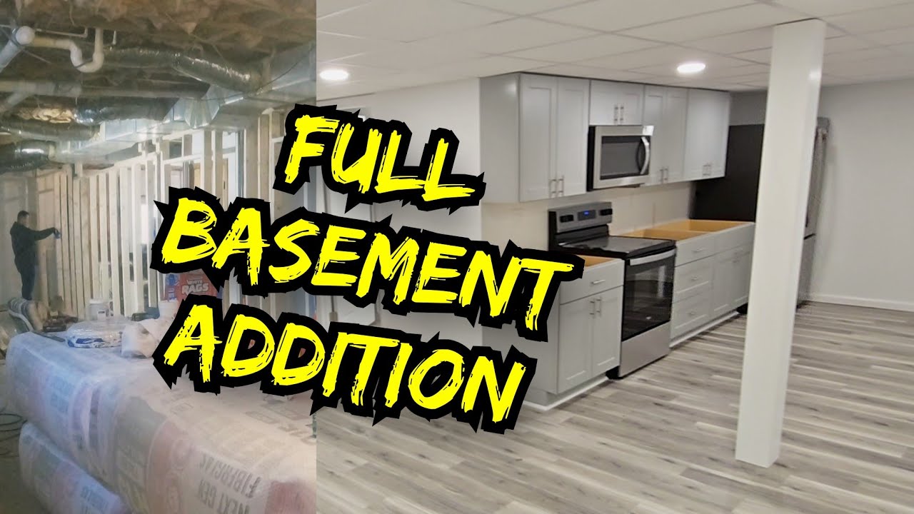 FULL Basement TRANSFORMATION | Unfinished to FINISHED Basement | Timelapse