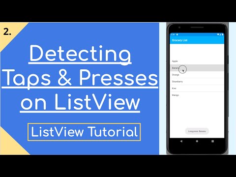 2. ListViews: Detect taps and long presses